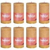 Bolsius - Bougies pilier rustiques 8 pcs 100x50 mm