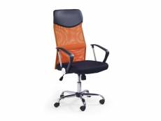 Chaise de bureau en tissu et maille - orange 4791