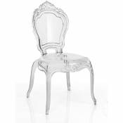 Chaise design en polycarbonate transparent Kenza -
