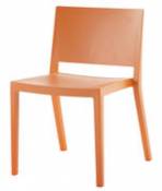 Chaise empilable Lizz / Version mate - Kartell orange en plastique
