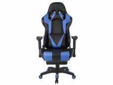 Chaise gaming de bureau fauteuil gamer ergonomique inclinable à 180°hombuy noir et bleu