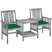 Chaises de jardin avec table � th� et coussins