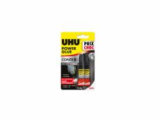 Colle power glue liquide control uhu tube - 2x3g -