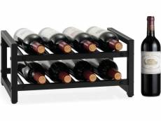 Costway étagère à vin à 2 niveaux pour 8 bouteilles,