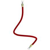 Creative Cables - Kit Creative Flex tube flexible recouvert de tissu RM09 Rouge Bronze satiné - 60 cm - Bronze satiné