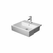 Duravit - Vero Air lavabo semi-encastré 55x47cm, avec trop-plein, avec banc de robinetterie, sans trou de robinet, pour montage dans consoles en