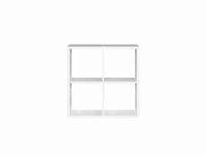 Etagère cube 4 casiers décor blanc - classico 67282060