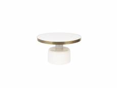 Glam - table basse ronde blanche d60