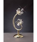 Lampe de Table Octavia 2 Ampoules doré/cristal