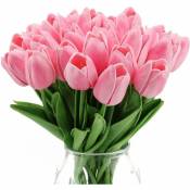 Lot de 10 mini tulipes artificielles hollandaises - Au toucher réaliste - Pour décoration de mariage, bricolage, maison, fête, etc. Art déco Medium
