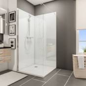 Lot de 2 panneaux muraux salle de bains 100 x 210 cm Schulte DécoDesign Brio blanc brillant