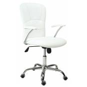 Miroytengo - Fauteuil de bureau pivotant blanc fauteuil