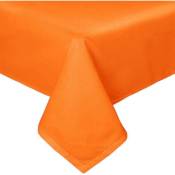 Nappe de table rectangulaire en coton unie Orange -