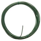 Nature - Câble de fil de fer galvanisé plastifié vert de 10m - Diam. 3 mm