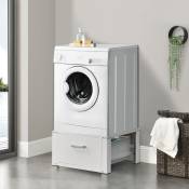Nova - Prise en charge de la machine à laver au sèche-linge ou du réfrigérateur 63x54x31 cm Charge 150kg + tiroir
