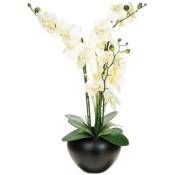 Orchidée artificielle vase céramique H63cm Atmosphera