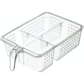 Organisateur de réfrigérateur et de garde-manger, plastique transparent, grand format, 20,5 x 31 x 9 cm (8 x 12 x 3.5) - Kitchencraft