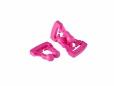 Pack 2 attaches rapides clip'on® rose