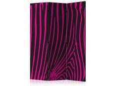 Paravent - zebra pattern (violet) [room dividers] [135x172]