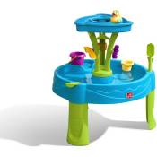 Summer Showers Splash Table d'eau avec 8 Accessoires Table de Jeu Enfant a Eau Table d'activité / Jouet pour Le Jardin - Bleu vert - Step2