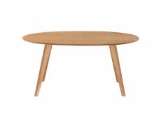 Table à manger design scandinave ovale bois clair