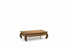 Table basse bois marron 125x70x40cm - décoration d'autrefois