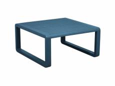Table basse de jardin en aluminium 80x80 cm tonio bleu