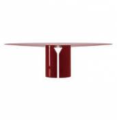Table ovale NVL / 200 x 120 cm - By Jean Nouvel - MDF Italia rouge en bois