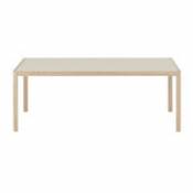 Table rectangulaire Workshop / Linoleum - 200 x 92 cm - Muuto gris en plastique