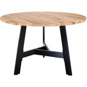 Table ronde Ellie bois d'acacia et métal D115 cm -