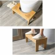 Tabouret de toilette physiologique en bambou, marchepied wc en bois, tabouret marchepied tabouret de toilette antidérapant - traitement