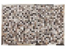 Tapis patchwork en cuir multicolore 140 x 200 cm armutlu