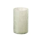 Vase avec mosaïques en verre gris 13x13x20 cm - Gris/Greige