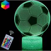Veilleuse Football 3D LED Lampe, Football Veilleuse