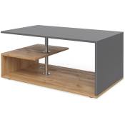 Vicco - Table basse "Guillermo Anthracite/Chêne sablé