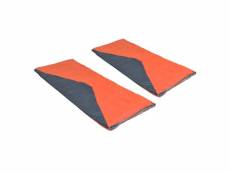 Vidaxl sacs de couchage type enveloppe 2 pcs orange