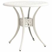 Vidaxl vidaXL Table de jardin Blanc 78x78x72 cm Aluminium