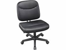 Yaheetech chaise bureau à roulettes fauteuil bureau ergonomique siège ultra-large cuir pu noir