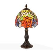 Barcelona Led - Lampe de table d'inspiration Tiffany avec mosaïque en verre