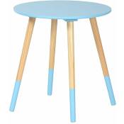 BJARNI - Table Basse Ronde Bleue - Bleu