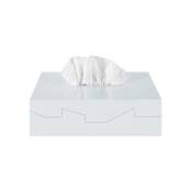 Boîte à mouchoirs Spirella Silhouette' en abs de couleur blanche 24,8 x 12,8 x 8 cm