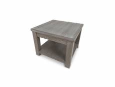 Bout de canapé carré bois massif gris - gabriel -
