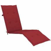 Coussin de chaise de terrasse Rouge bordeaux (75+105)x50x3 cm Vidaxl Rouge bordeaux