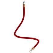 Creative Cables - Kit Creative Flex tube flexible recouvert de tissu RM09 Rouge Cuivre satiné - 60 cm - Cuivre satiné