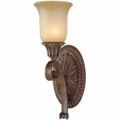 Etc-shop - Applique lumineuse acier verre bronze h 45,7 cm 1 flamme design vintage hall light