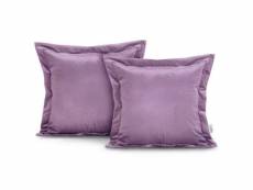 Housse d'oreiller décorative velvet lilas velours