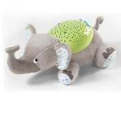 Ingenuity - summer infant Veilleuse éléphant avec projections, chansons et sons apaisants, gris et vert