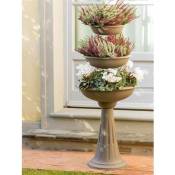 Jardinières et pots de fleurs - Pot de fleurs design - Trevy - D 50 x H 114 cm - Beige