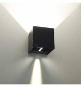 KOSILUM - Applique LED design Cubic - noire - angle