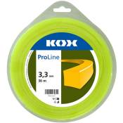 KOX - ProLine Fil carré pour débroussailleuse 3,3